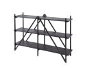 Wandkast 130cm 3 laags Piega - Grijs