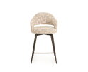 Barstoel Firenze draaibaar Jupiter anodic bruin - Mosaic beige 05 - 65 cm