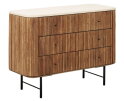 DTP home Lagoon dressoir teakhout en Mortex naturel / beige - 110 x 45 x 80 cm