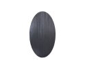 Ovaal tafelblad - 180x100x5/5.5 cm - Zwart - Gerecycled mangohout