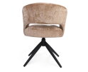 Eetkamerstoel Demi | Cinnamon | Poot Black | Met armleuning