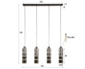 Hanglamp 4L cylinder glas - Artic zwart