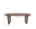 Eettafel Cortez mangohout 200x100 cm - walnoot