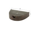 Nachtkastje set/2 1L halfrond zwevend - Massief acacia glaze brown