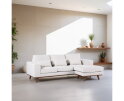 BY-OLAF Hoekbank Borneo met Chaise Longue – links of rechts - Beige Stof Melva 02 – 222x156 cm