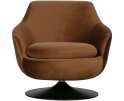 Jada Draaifauteuil Fluweel Bruin - WOOOD Exclusive