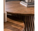 Salontafel Tweak cone rond set van 2 - mangohout - Naturel - 80x80x40 cm