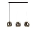 Hanglamp 3L drift glass - Smoke grey glas