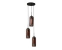 Hanglamp Mercurius getrapt smoke glas - Artic zwart