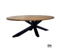 Eettafel Elipse ovaal mangohout met spider 240 cm