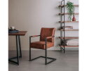 Eetkamerstoel Ferro met armleuning - Licht bruin | Towerliving