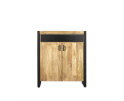 Hoog dressoir / Commode  Bruno mango en metaal 100 cm breed
