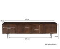 Tv meubel Elan mangohout 180 cm - Bruin