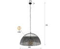Hanglamp &Oslash;80 armor - Zwart bruin