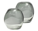 Elio Vaas Gedeukt Glas Blauw/groen 15x15cm - WOOOD Exclusive