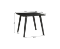 Eettafel Omaha Black | 90 x 90 cm