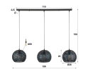 Hanglamp Armor 3 lampen Halfrond