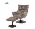 Force coffeechair 360&deg; + footstool - Cremona 24 clay