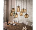 Hanglamp Chevron 4+3L - Smoke bruin glas