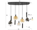 Hanglamp Sfera Tricolore 5+4L - Artic zwart