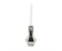 Candle holder Axis large - silver | BY-BOO