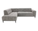 Hoekbank Viano Links stof Bella 55 Taupe Grijs gem&ecirc;leerd -  255x200x84 cm - modern