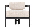 MUST Living fauteuil Kelly - Luxor Sand - zwart - 75x73x73 cm