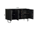 Dressoir Madison zwart | 165 cm