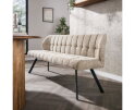 Eetkamerbank raster - Boucle zandkleur - 180x58x81 cm