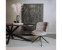 Eetkamerstoel Carro draaibaar Chenille - Ice grey