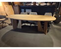 Eettafel Nina Deens ovaal massief eikenhout - Naturel - Japandi stijl - 200x100 cm