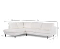 3 seater corner right, fabric Abriamo 4, A920 natural
