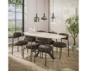 Hanglamp 3L mix grey shaded - Artic zwart