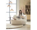 Fauteuil Emily – Grote ronde draaifauteuil 130 cm - Japandi - Beige | SEVN