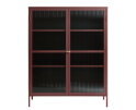 Vitrinekast Bronco metaal 140 cm - Rood