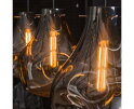 Hanglamp Dent glass 3 lampen - Artic zwart