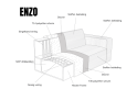 ENZO met chaise longue rechts - Melody 13