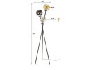 Vloerlamp 3L multi globe - Artic zwart
