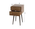 Nachtkastje 2L Frame - Massief acacia drift brown
