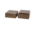 Nachtkastje 1L set/2 hangend Frame - Massief acacia drift brown