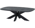 Salontafel Akagi deens ovaal acacia 120x70 cm - Zwart