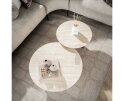 Salontafel travertin keramiek set van 2 rond - Japandi - 76x76x30 cm