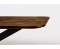 Eettafel Florence rechthoek afgerond gezandstraald 240x100 cm - Bruin | Meubelplaats