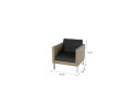 ZEELAND LOUNGE CHAIR  -  WOOD ACACIA SOFT GREY