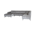 Leeds Chaise L - 2 5 - Ottoman R - Touch 27 Light grey