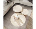 Salontafel travertin keramiek set van 3 rond - Japandi - 80x80x35 cm