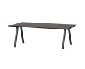 Combi-tablo: Tafel Eiken Blacknight 220x90 & 2-stand Poot - WOOOD