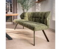 Eetkamerbank Raster - Hoven Groen - bruin metaal - 180x58x81 cm