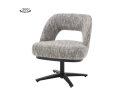 Eetkamerstoel Caldes draaibaar Chenille - TED 8 white-grey