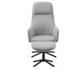 Fauteuil Manning met voetenbank - Naturel